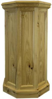 Flat Panel Rustic Hickory Floor Pedestal