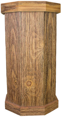 Red Sienna Weathered Wood Taxidermy Pedestal