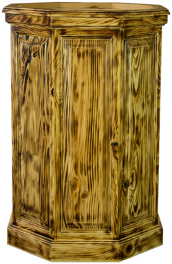 Raised Panel 24" Burnt Pine Pedestal