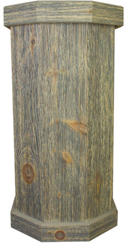 Weathered Wood Pedestals