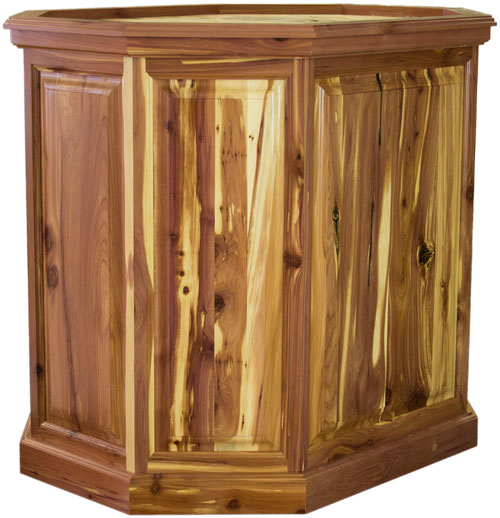 Raised Panel 24" X 32" Aromatic Cedar Pedestal