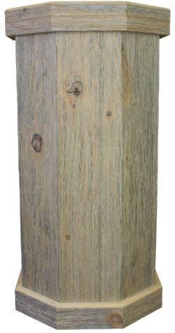 White Wash Weathered Wood Pedestal