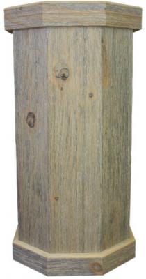 White Wash Weathered Wood Pedestal