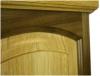 Arched Raised Panel 24" X 32" Hickory & Walnut Pedestal