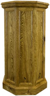 Flat Panel Oak Floor Pedestal