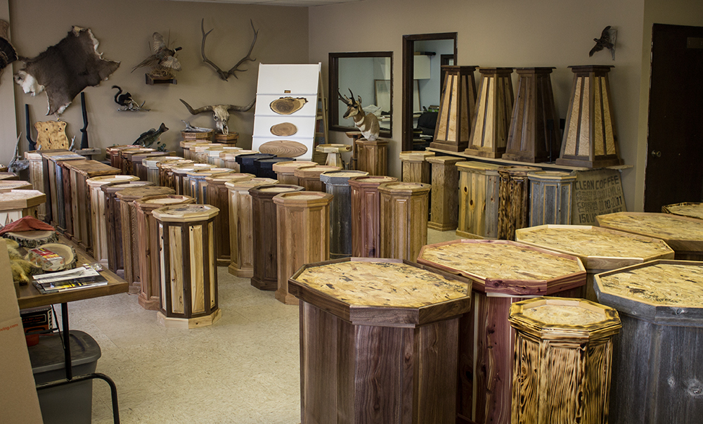 Visit our showroom full of unique taxidermy pedestal bases